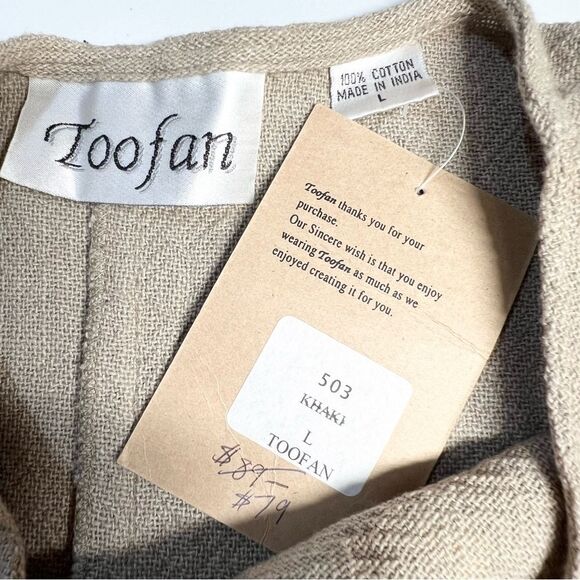 NWT Toofan Hand Painted Artsy Maxi Kaftan Dress Large - Picture 11 of 14